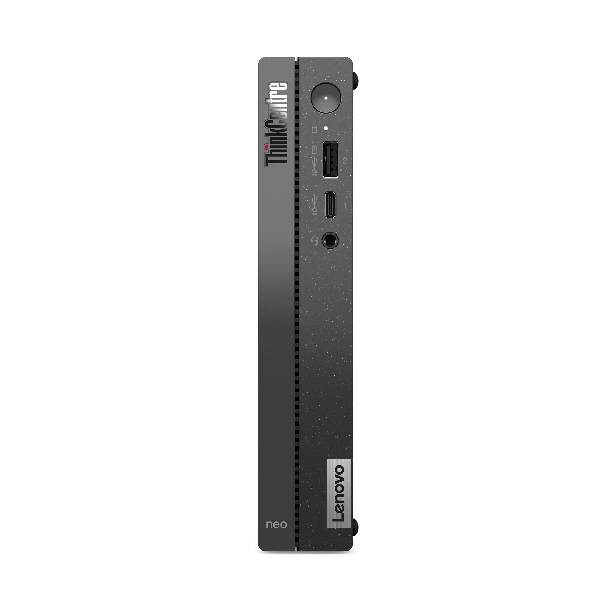 Vista laterale del Lenovo ThinkCentre Neo 50q Gen 4 Tiny con logo ThinkCentre. Mini PC compatto con prestazioni elevate per il business. Vista laterale del Lenovo ThinkCentre Neo 50q Gen 4 Tiny con logo ThinkCentre. Mini PC compatto con prestazioni elevate per il business.